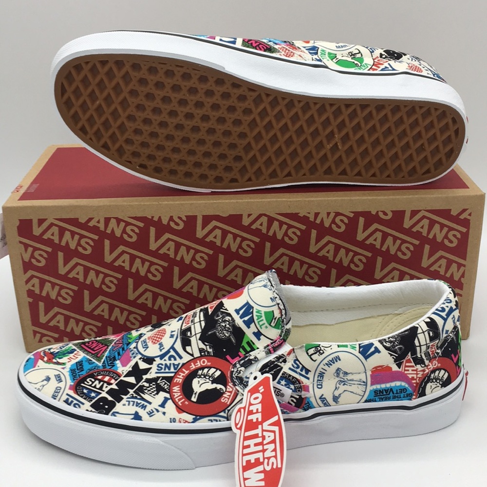 Vans WMNS Classic Slip-On Vans Mash Up Sticker Sneakers - Picture 11 of 16